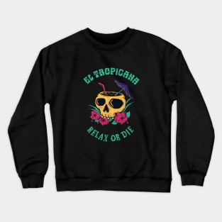 El Tropicana Tropical Skull Cocktail Crewneck Sweatshirt